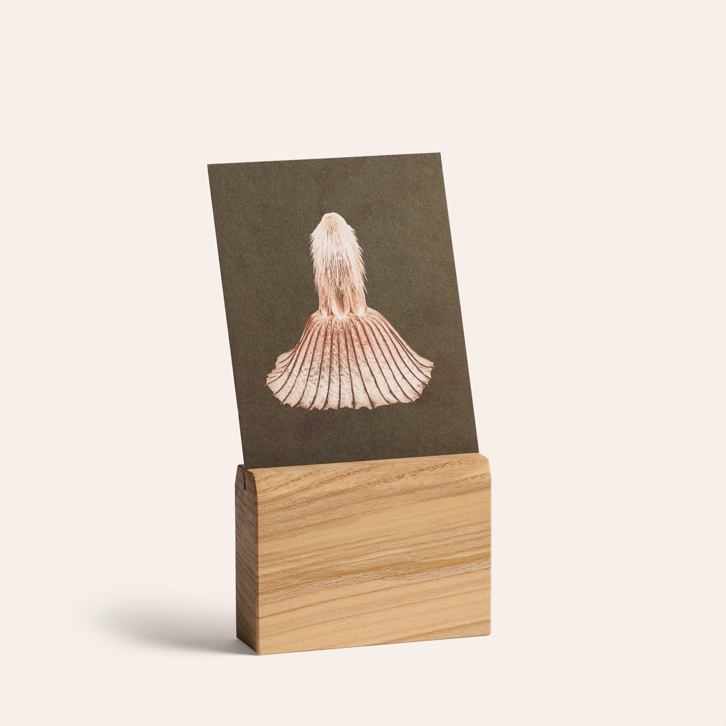 Tall Wood Card Holder