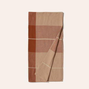Oversized Check Tablecloth in Dune