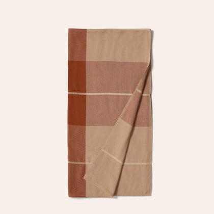 Oversized Check Tablecloth in Dune