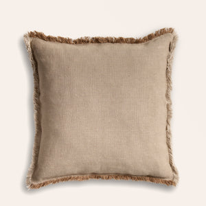 Hopsack Cushion in Isabella Beige