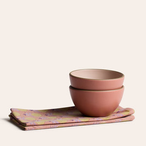 Plaza Dessert Bowl Set in Rosalba / Grapefruit
