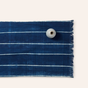 Indigo Cotton Tie Dyed Runner