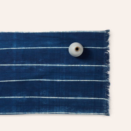 Indigo Cotton Tie Dyed Runner