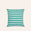 Cotton Check Square Pillow in Green & Off-White