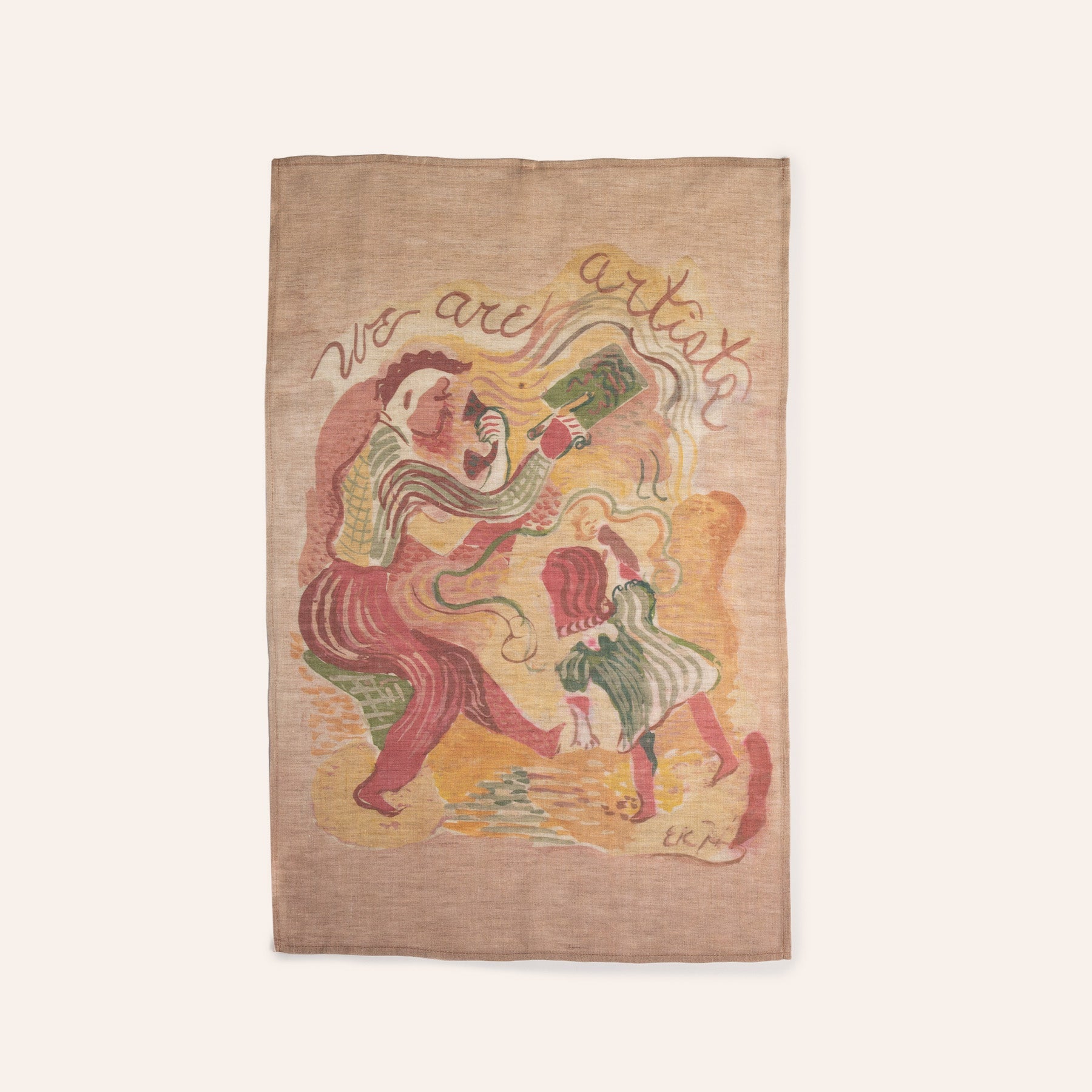 We Are Artists Linen Tea Towel