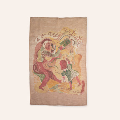 We Are Artists Linen Tea Towel