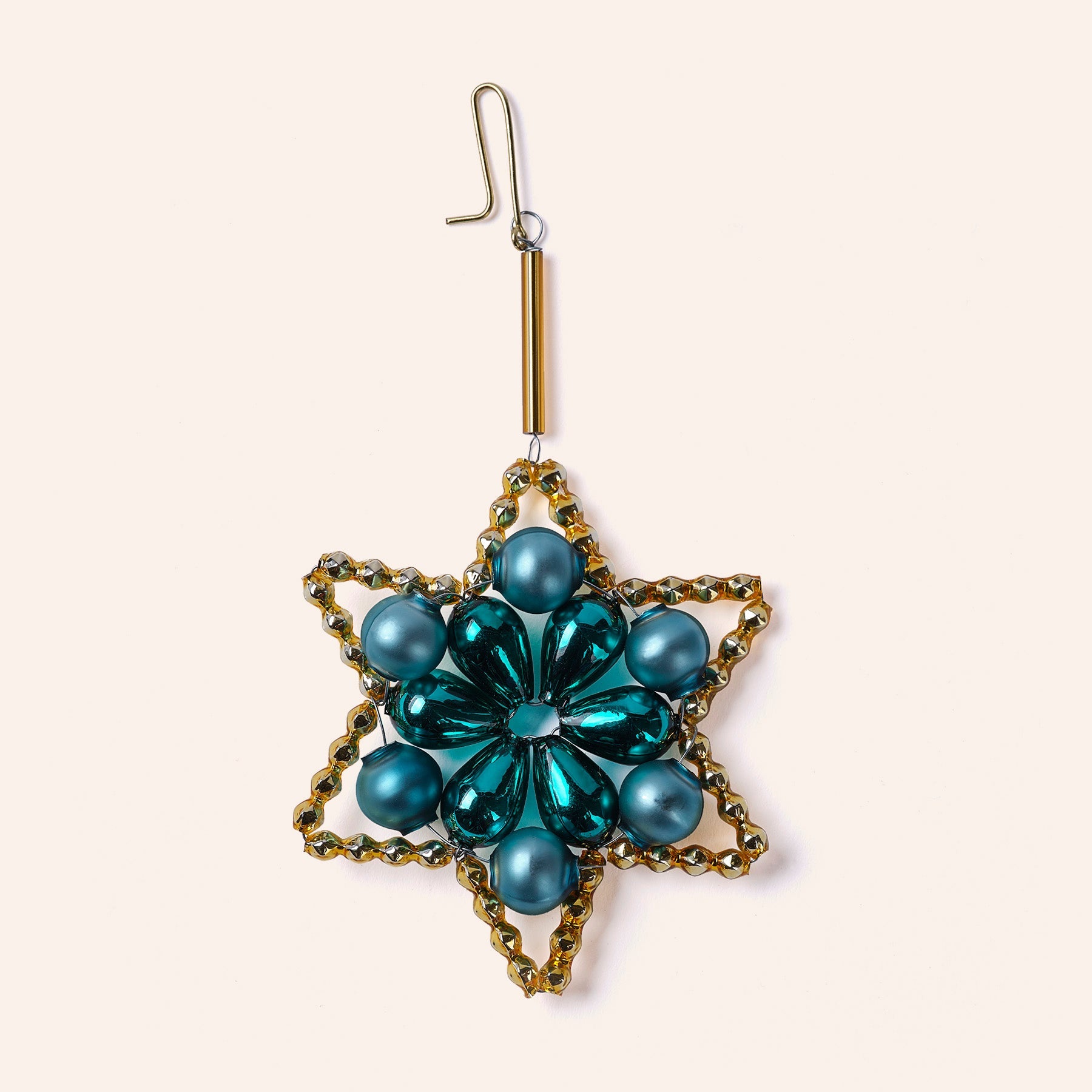 Star Ornament in Gold/Blue