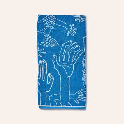 Hands Towel in Process Blue