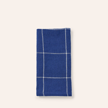 Windowpane Napkin in Cobalt Blue