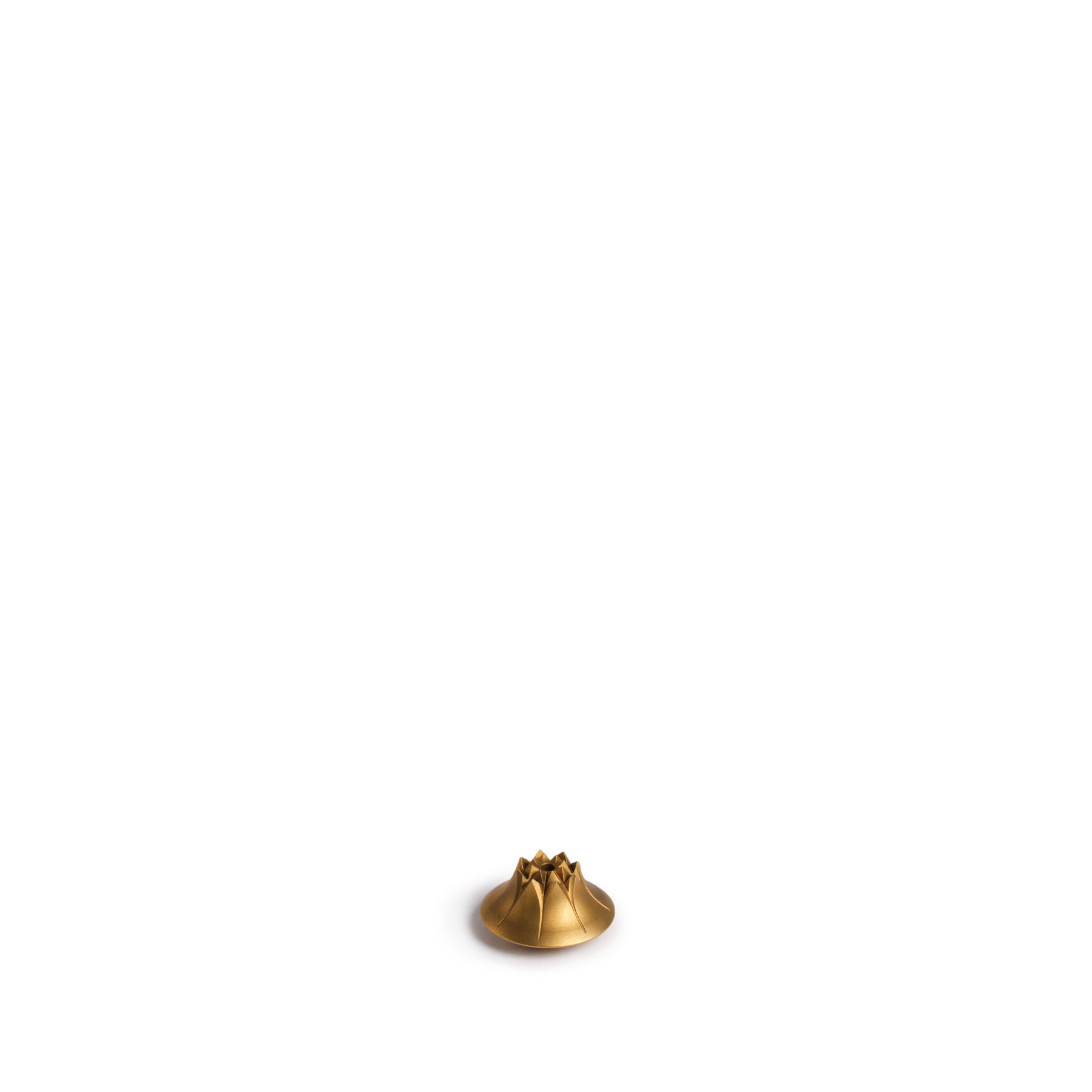 Agave Incense Holder in Satin Brass Zoom Image 1