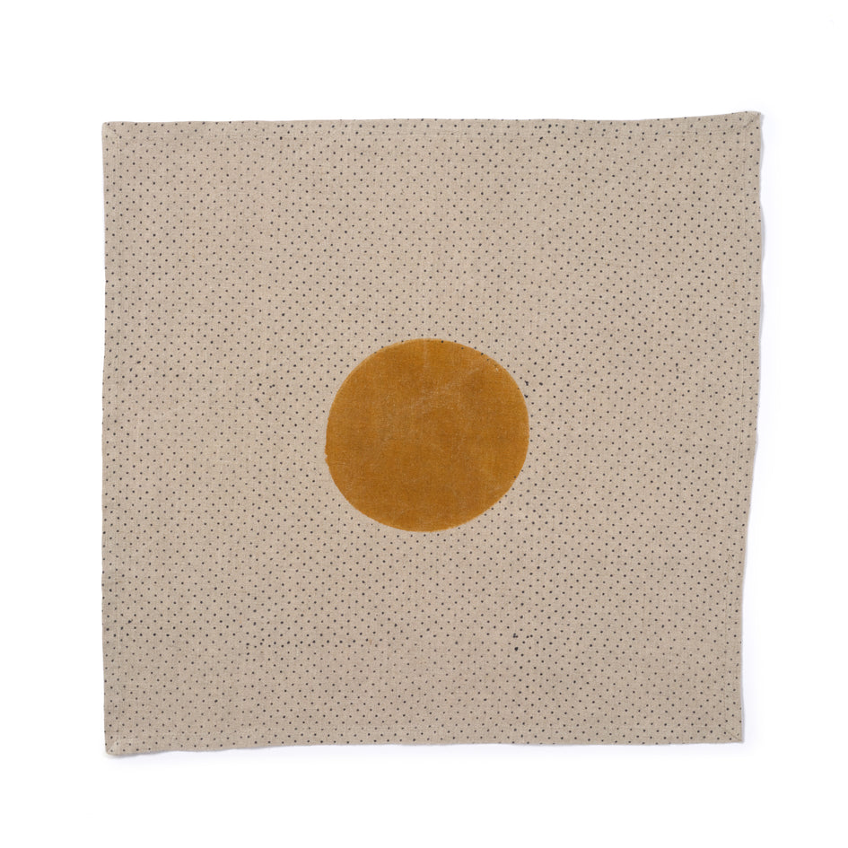 Moonphase Napkin in Ochre with Black Dot Image 2