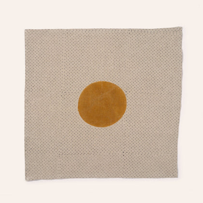 Moonphase Napkin in Ochre with Black Dot