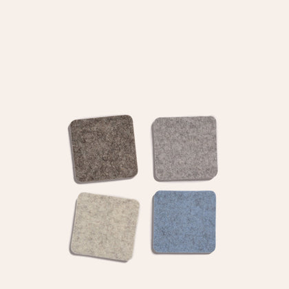 Square Coasters in Cobblestone (Set of 4)