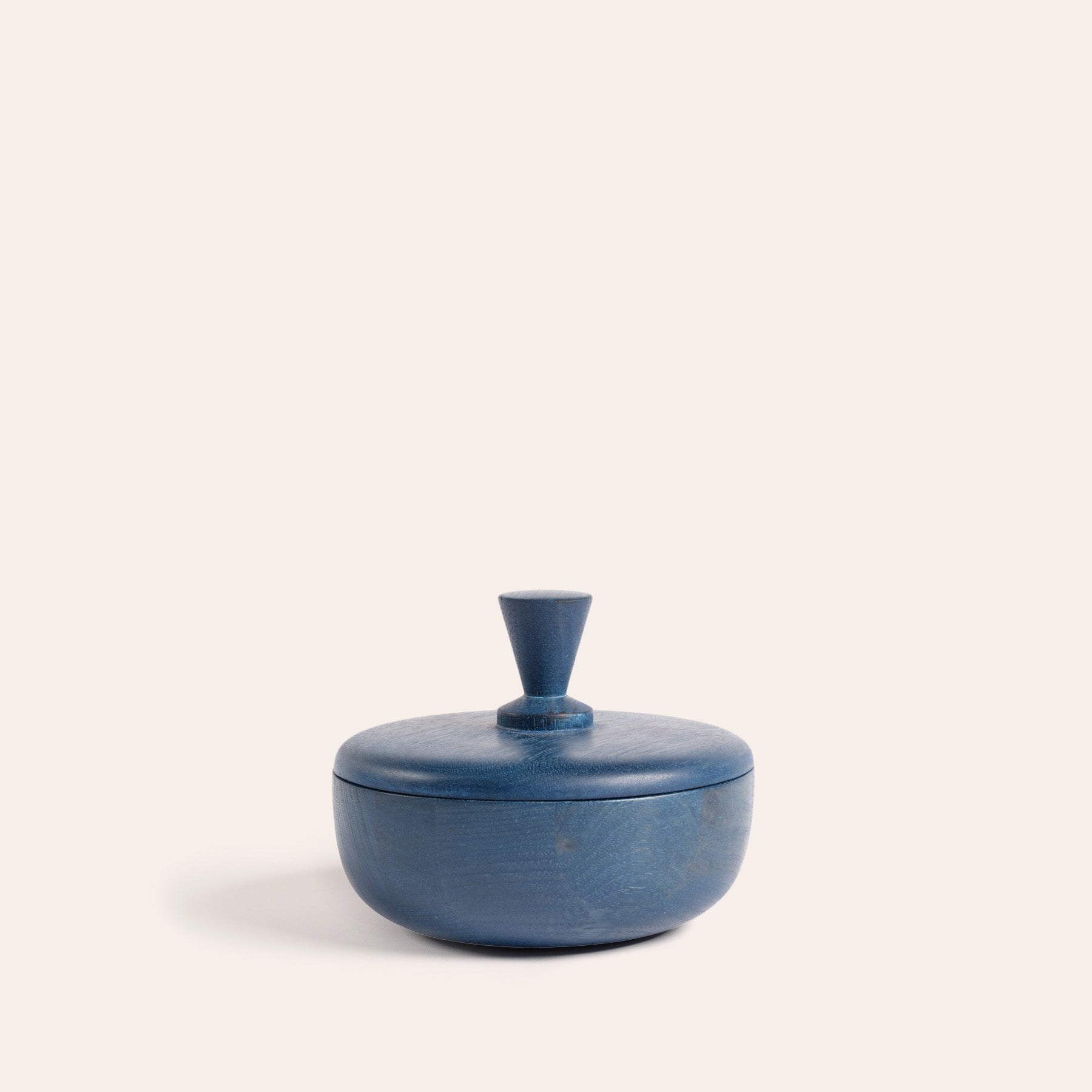 Wide Container with Triangle Lid in Denim