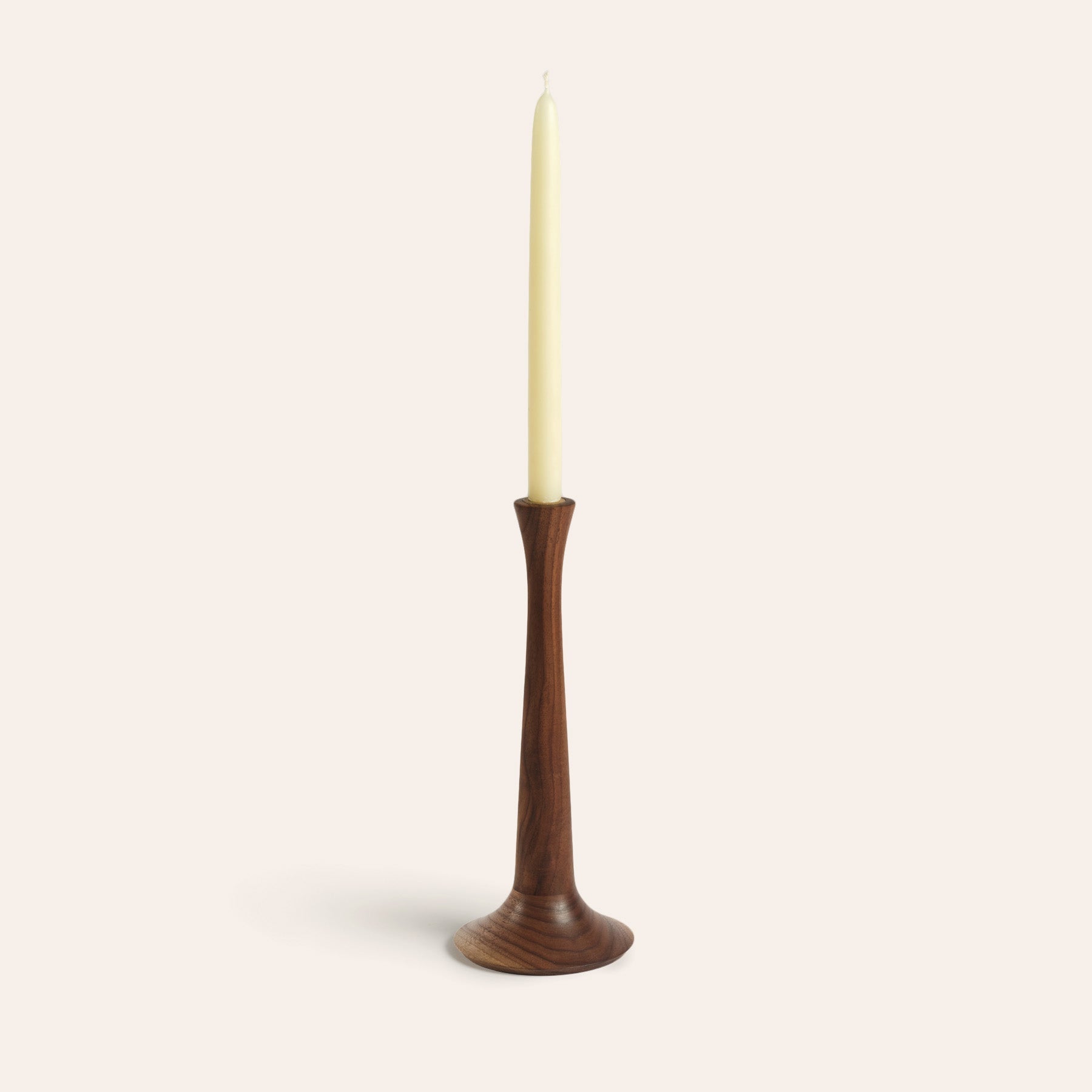 Traditional Candle Stick Holder in Walnut