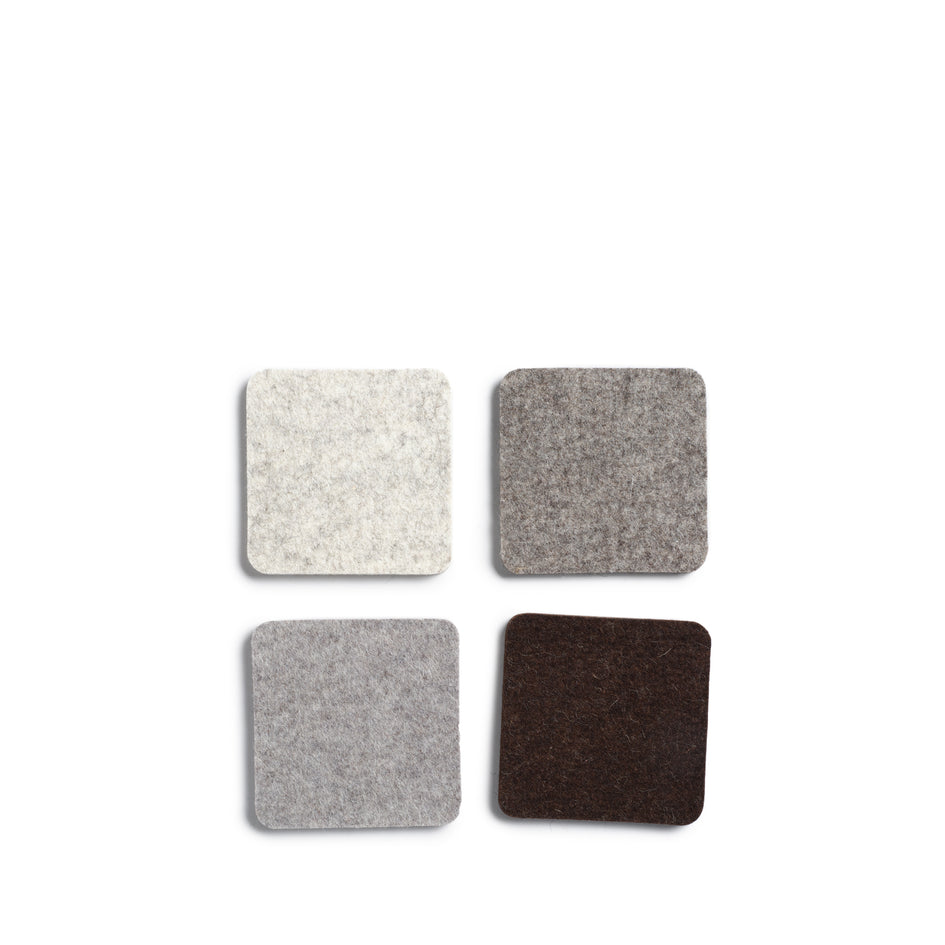 Square Coasters in Earth (Set of 4) Image 1