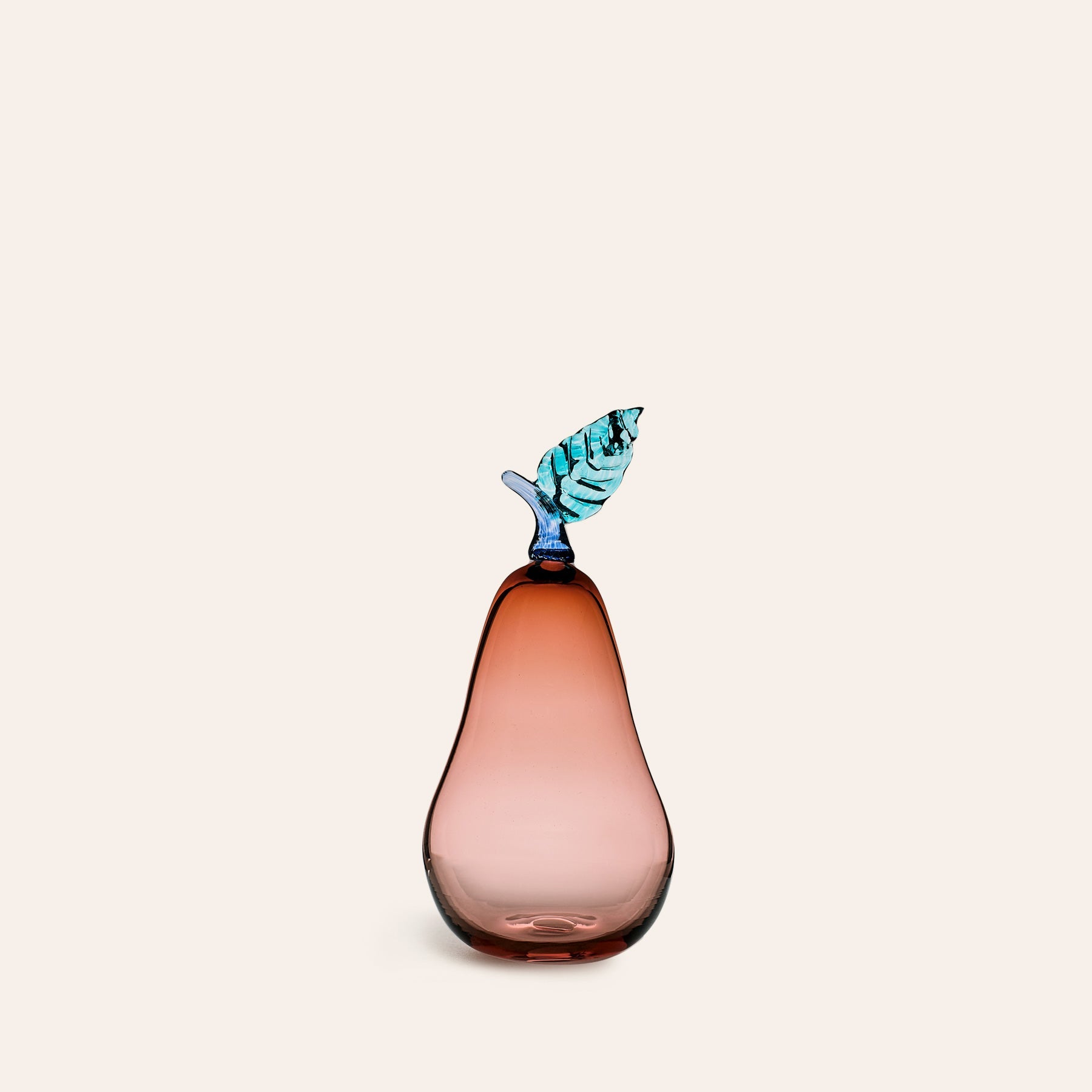 Marianne Pear Paperweight in Copper and Ruby