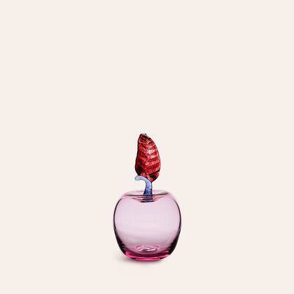 Marianne Apple Paperweight in Rose and Ruby