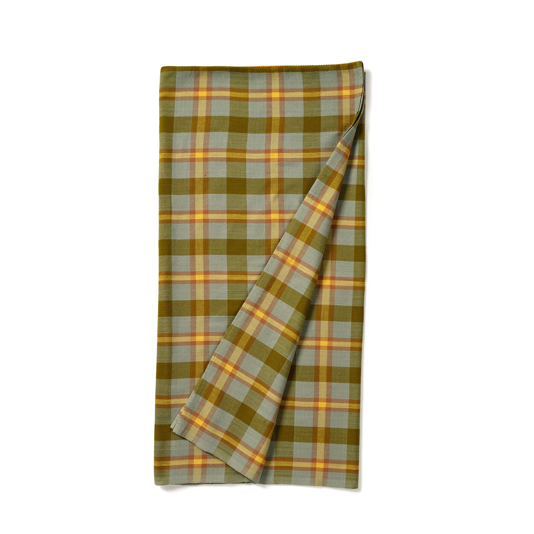 Charleston Plaid Tablecloth in Loden Zoom Image 1
