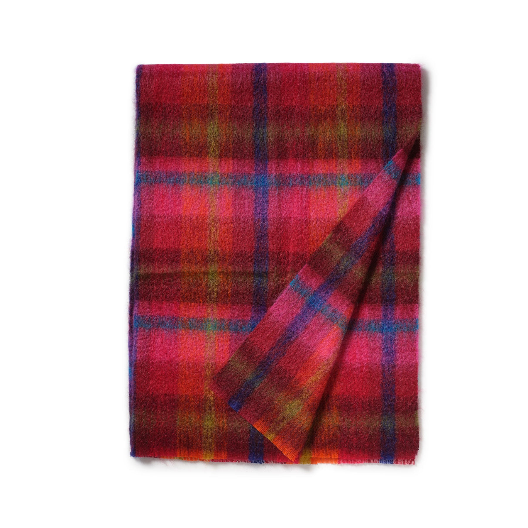 Mohair Throw in Hibiscus Zoom Image 1