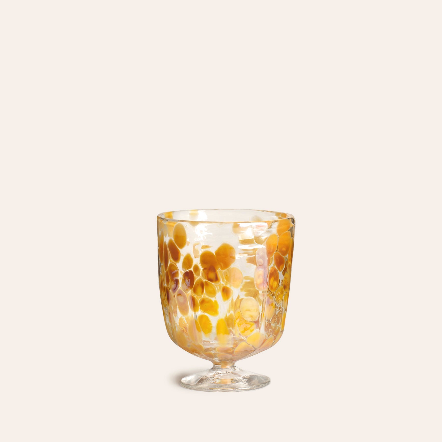 Tall Footed Glass in Tortoise Shell