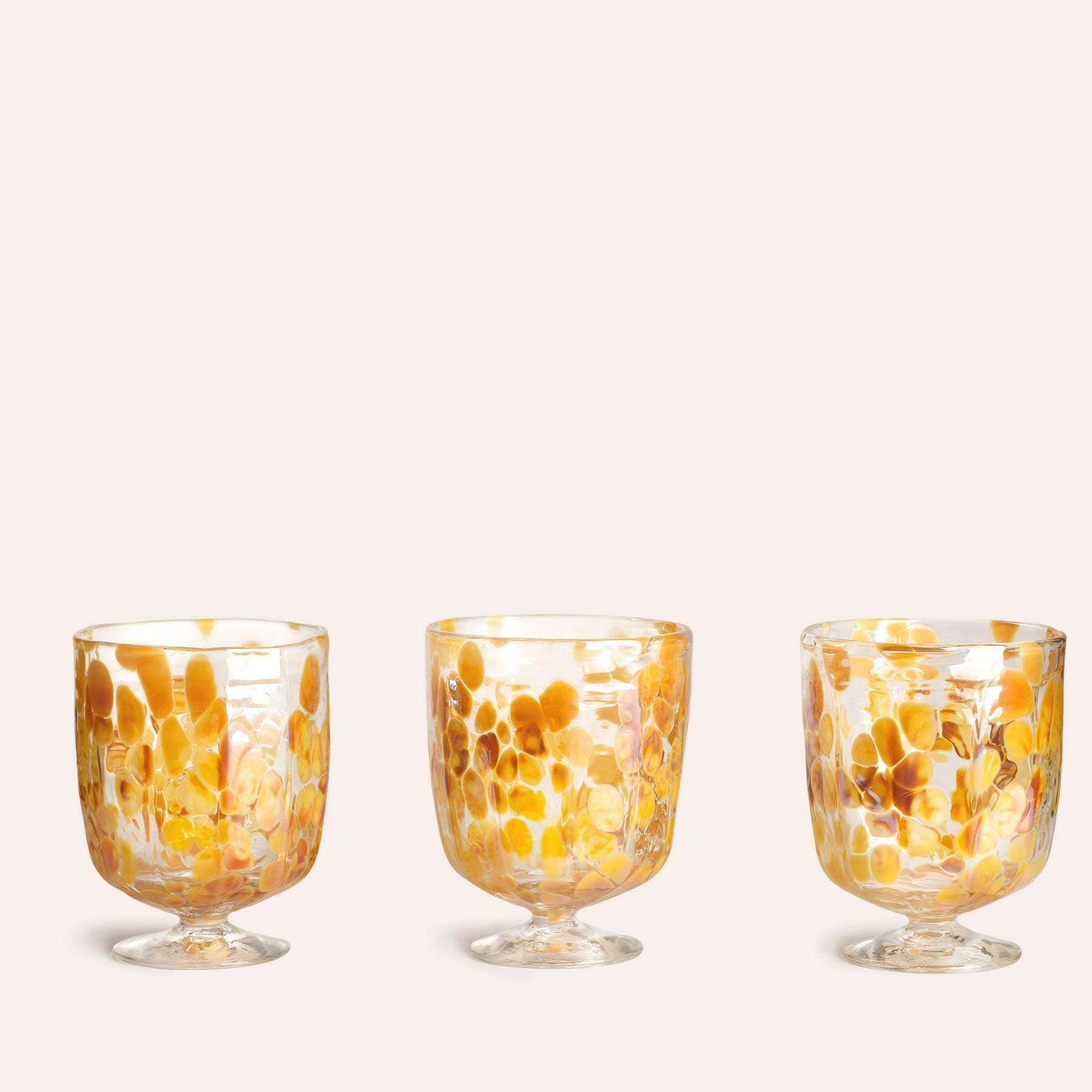 Tall Footed Glass in Tortoise Shell