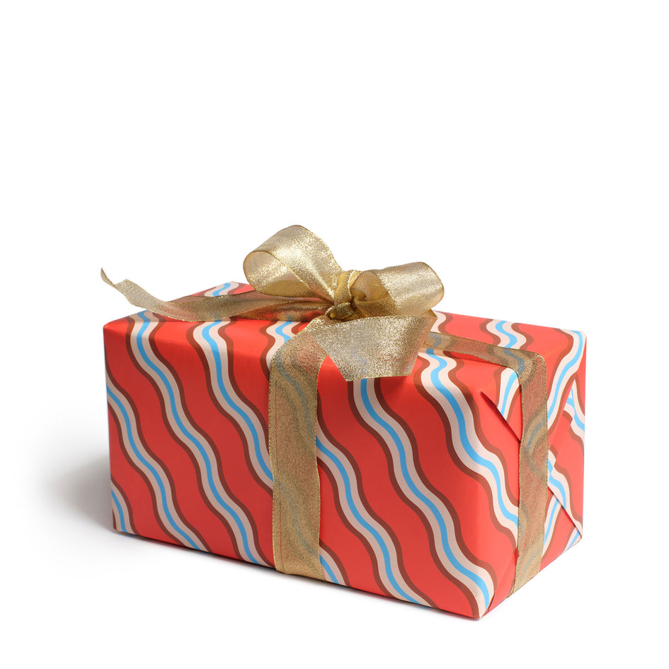 Crushed Red Wrapping Paper Roll Image 1