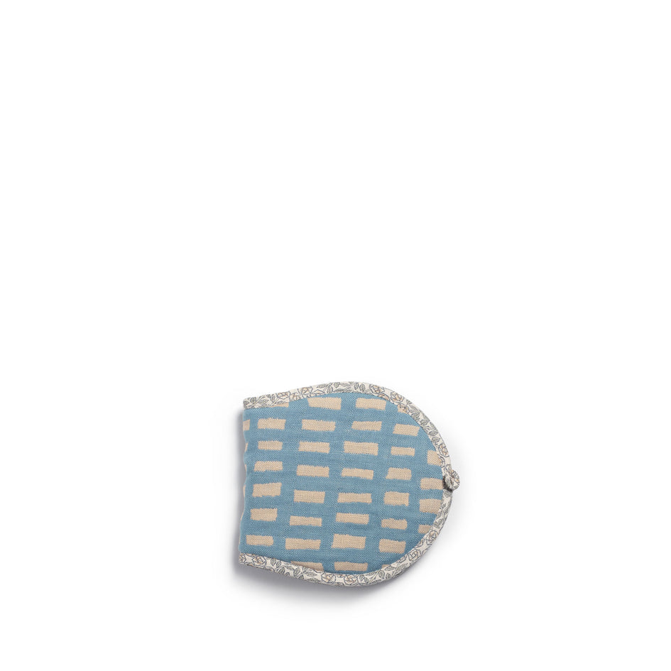 Sora Check Pot Holder in Blue Image 1