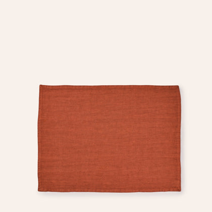 Tela Linen Placemat in Coccio Brown (Set of 4)