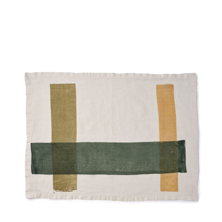 Tela Incrocio Placemat in Alpi Green (Set of 2)