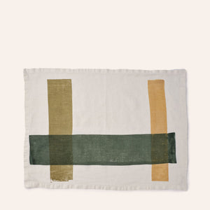 Tela Incrocio Placemat in Alpi Green (Set of 2)