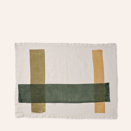 Tela Incrocio Placemat in Alpi Green (Set of 2)