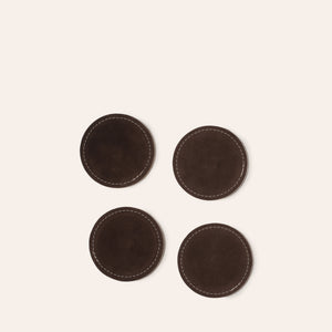 Suede Coaster in Chocolate (Set of 4)
