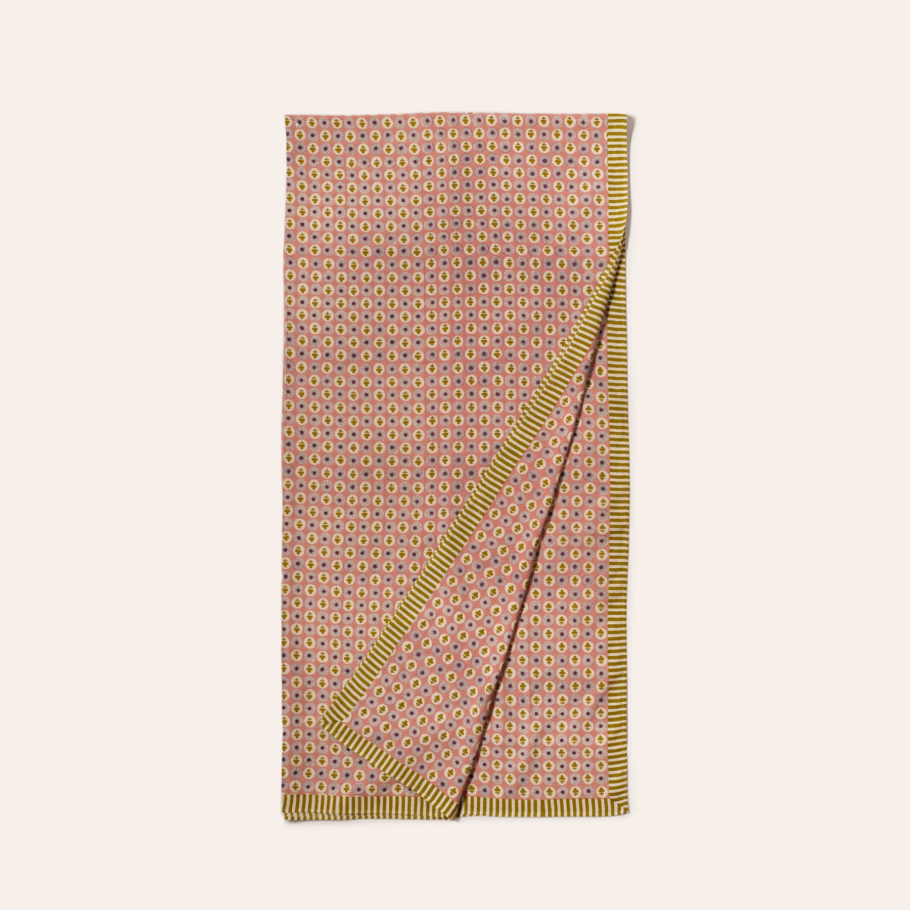 Gauri Tablecloth in Grapefruit Pink