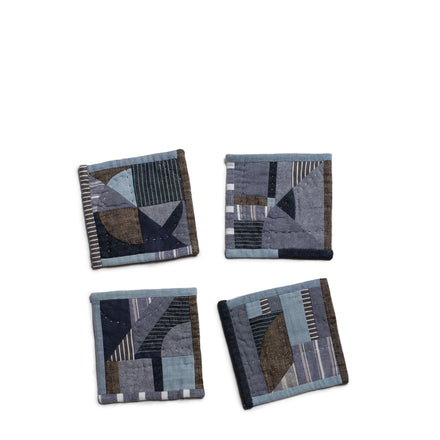 Patchwork Coaster in Denim (Set of 4)