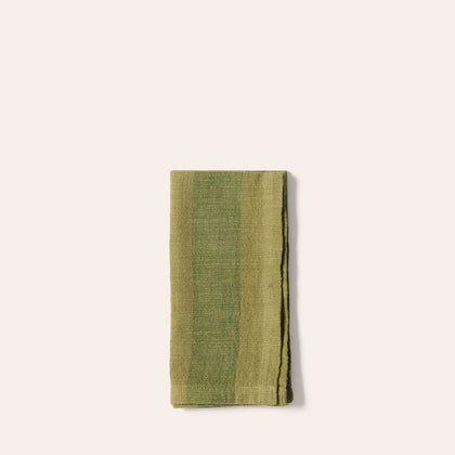Napkin in Cypress / Tomatillo Stripe