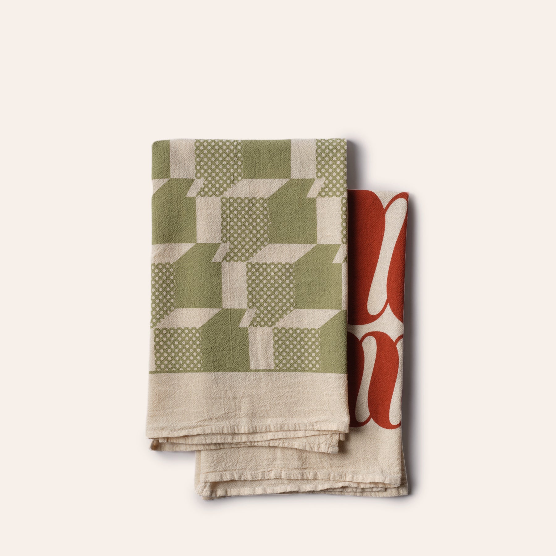 Tea Towels in Tilde and Quote Pattern (Set of 2)