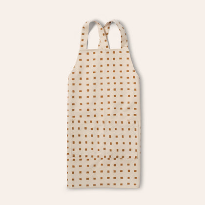 Polka Block Mini Pinny Apron in Turmeric