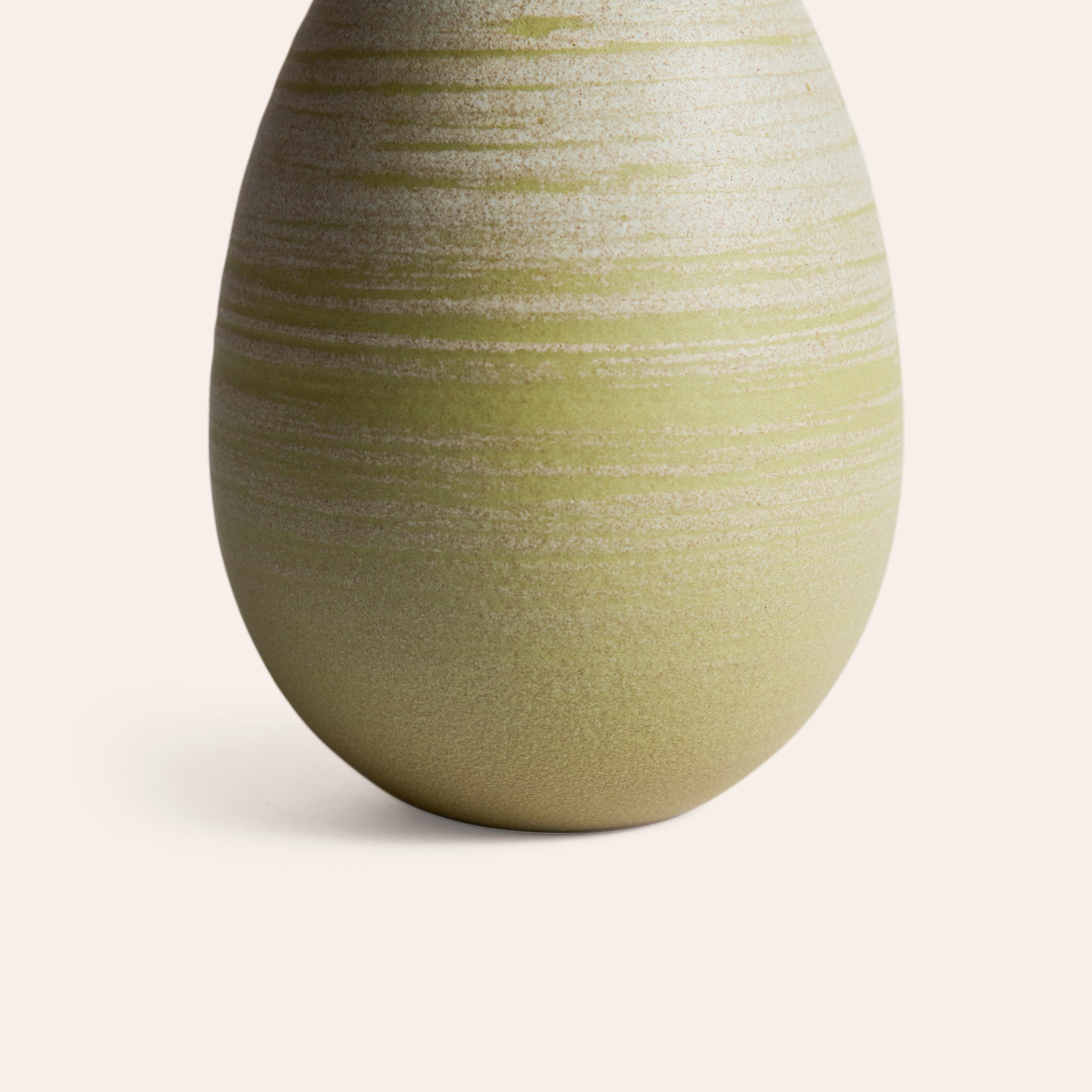 Robin Egg Vase in Soapstone and Pesto