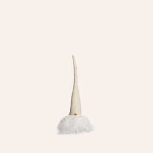 9" Gnome with Wood Base and White Cap