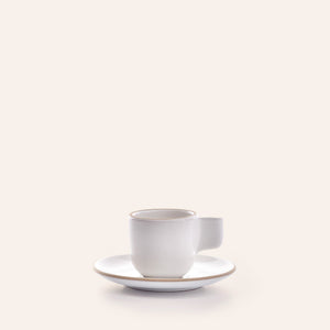 Espresso Cup & Saucer in Opaque White