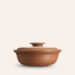 Large Covered Serving Dish in Redwood