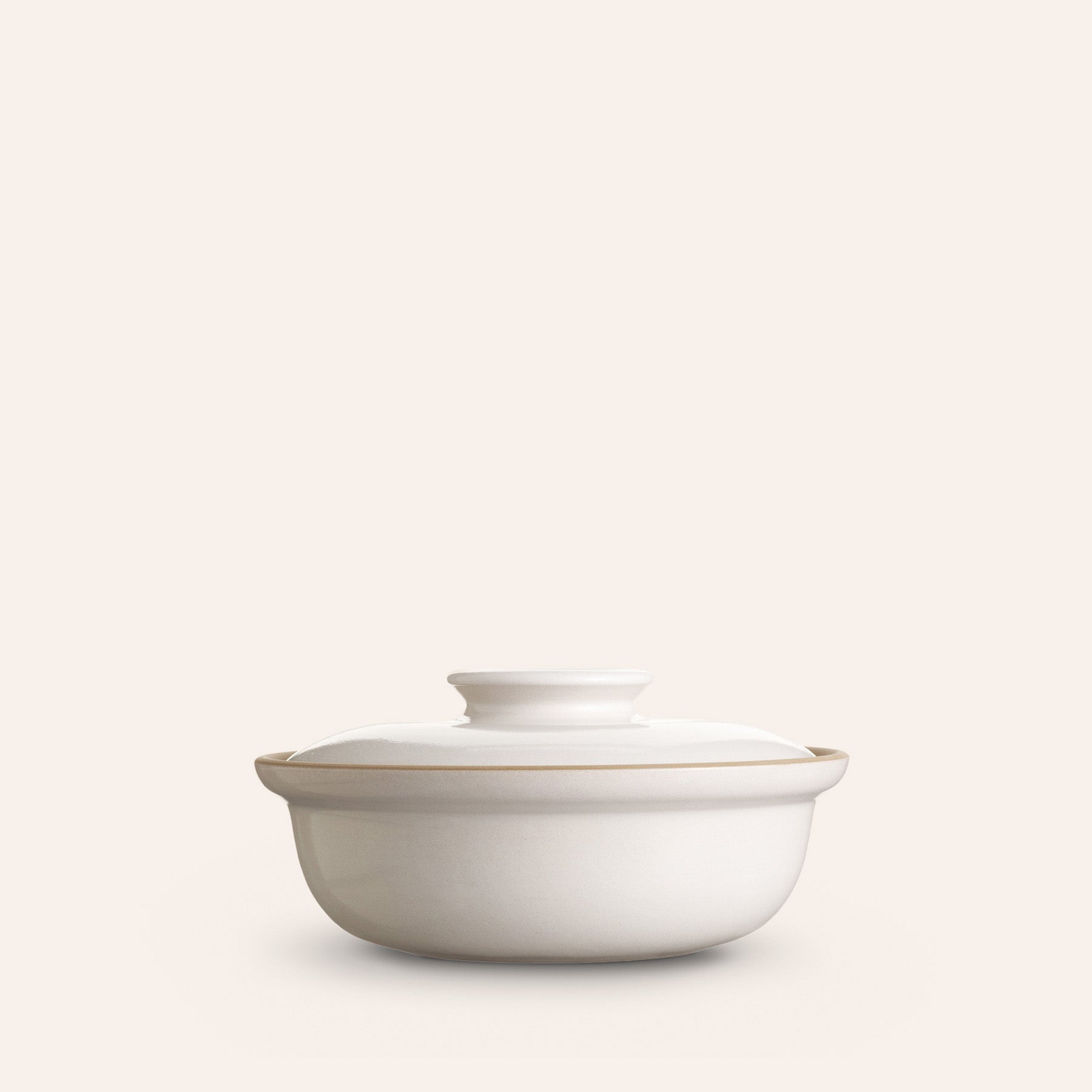 Medium Covered Serving Dish in Opaque White