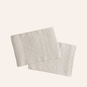 Linen Rutig Strandrag Placemats in White (Set of 2)