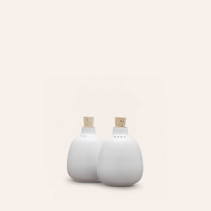 Salt & Pepper in Opaque White