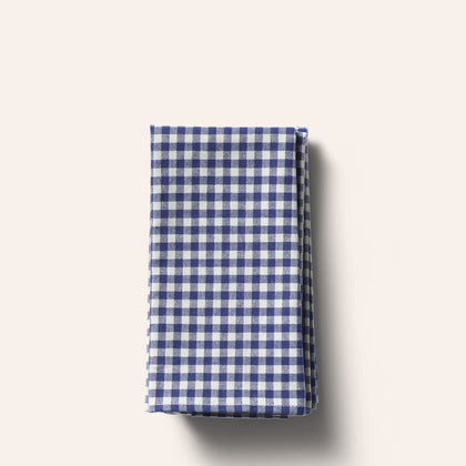 Organic Cotton Gingham Napkins (Set of 4) in Cafe