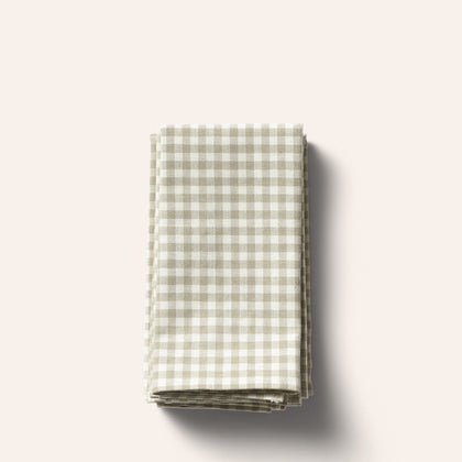 Organic Cotton Gingham Tea Towel in Sage