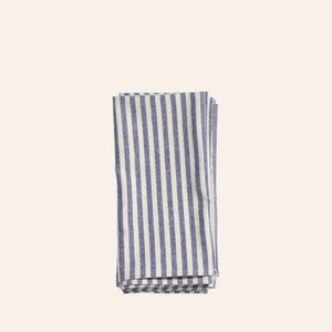 Organic Cotton Ticking Stripe Napkins (Set of 4) in Blue Striped
