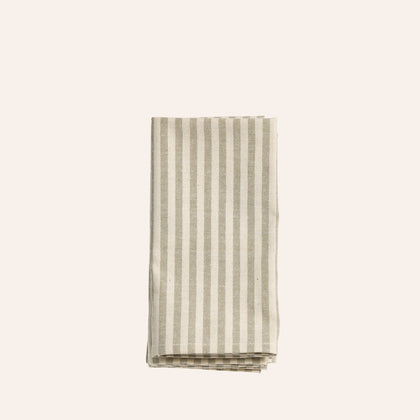 Organic Cotton Ticking Stripe Napkins (Set of 4)