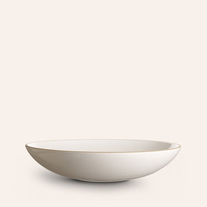 Shallow Salad Bowl in Opaque White